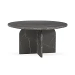 Briley Marble Round Accent Table Large Cocktail & Coffee Tables Classic Home 9