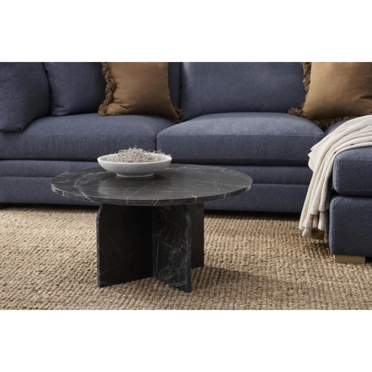 Briley Marble Round Accent Table Large Cocktail & Coffee Tables Classic Home 8