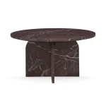 Reilly Marble Round Coffee Table – Merlot Cocktail & Coffee Tables Brown 13