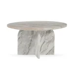 Reilly Marble Round Coffee Table Cocktail & Coffee Tables Classic Home 12