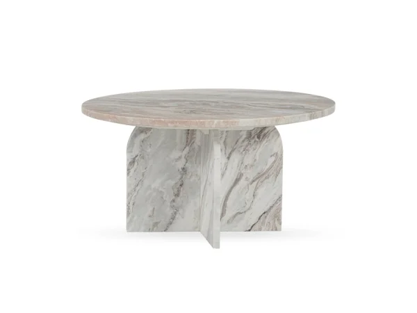 Reilly Marble Round Coffee Table Cocktail & Coffee Tables Classic Home