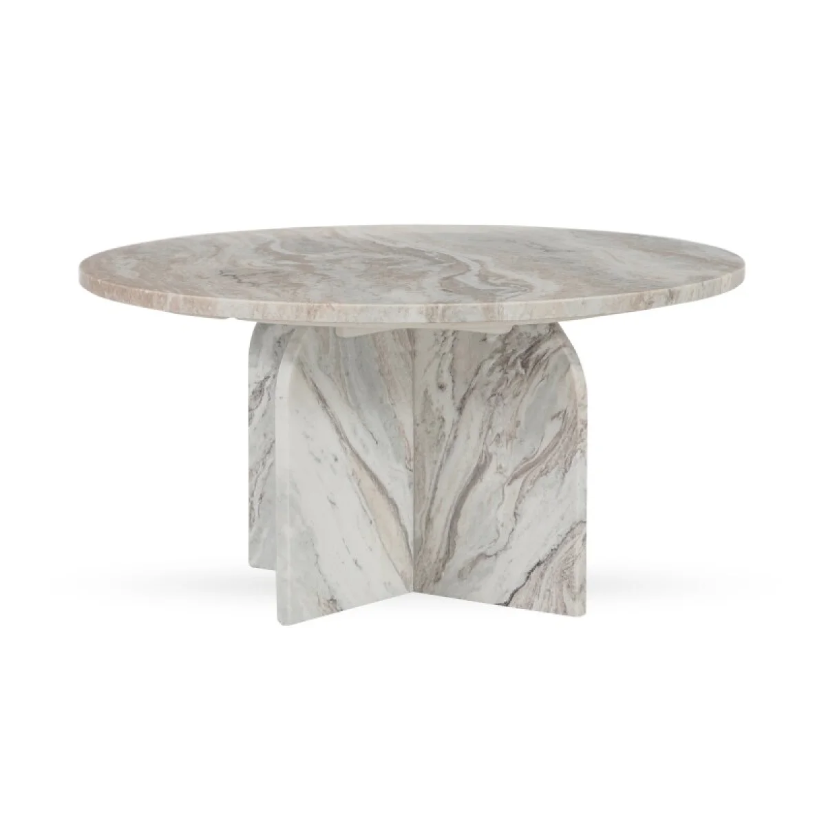 Reilly Marble Round Coffee Table Cocktail & Coffee Tables Classic Home 6