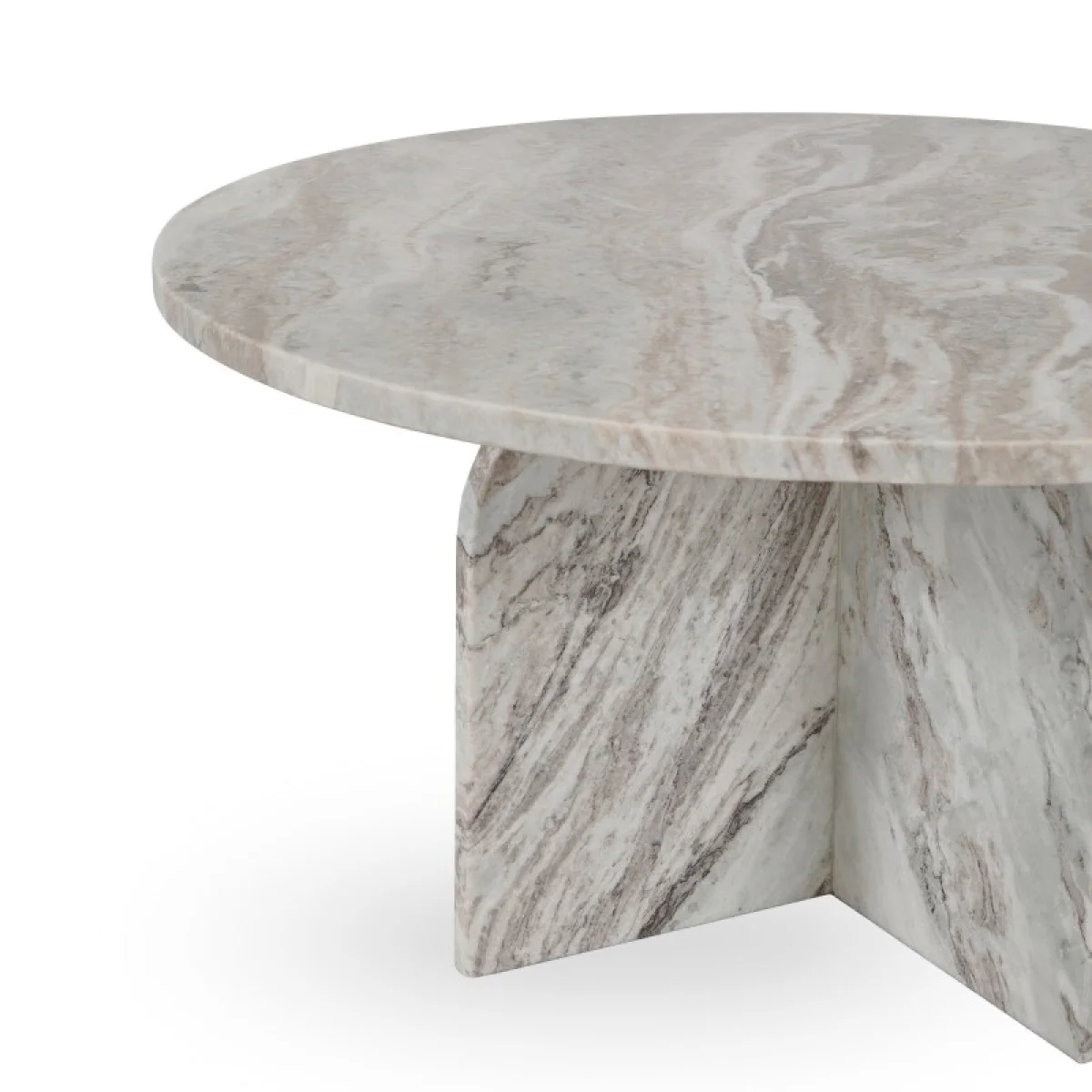 Reilly Marble Round Coffee Table Cocktail & Coffee Tables Classic Home 10