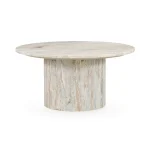 Amberly Marble Round Coffee Table Cocktail & Coffee Tables Classic Home 11