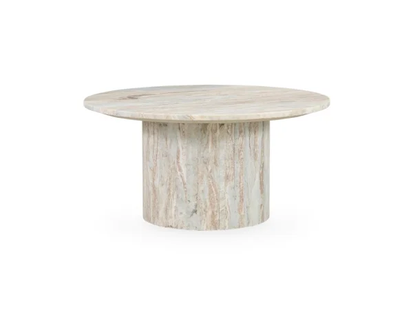 Amberly Marble Round Coffee Table Cocktail & Coffee Tables Classic Home 4