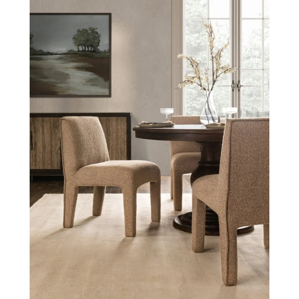 Brookside Solid Wood Round Dining Table Dining Tables Brown 12