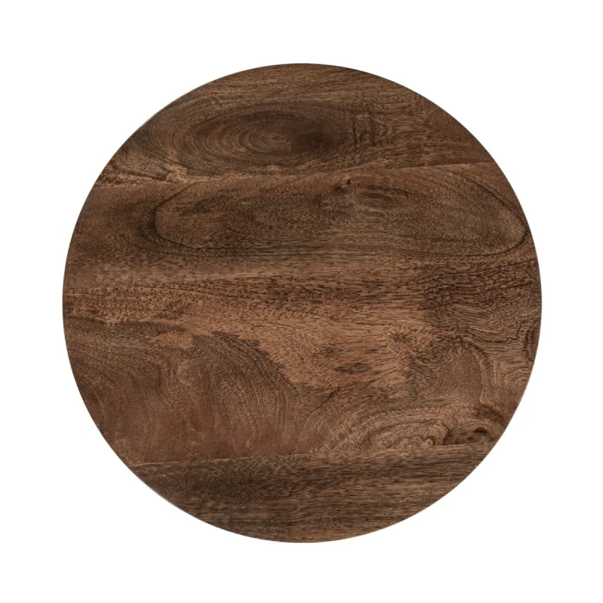 Andra Leather Round Accent Table – Chestnut Chairside Tables Brown 6