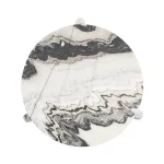 Zora Marble Round End Table End tables Black, White 15