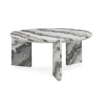 Zora Marble Round Coffee Table Cocktail & Coffee Tables Charcoal Gray 16