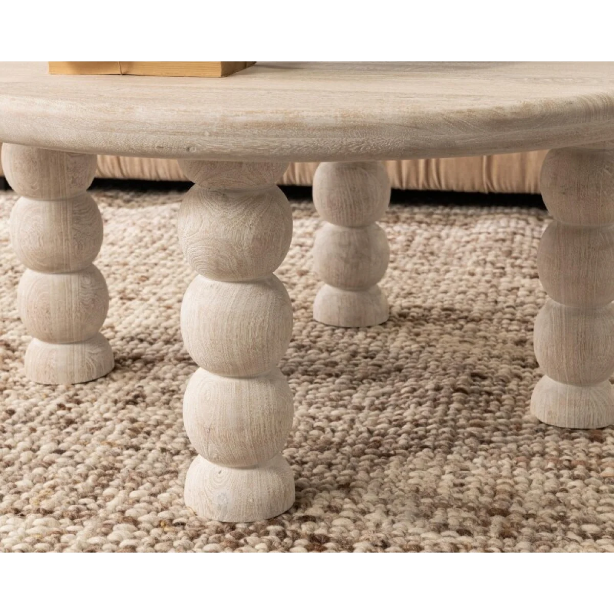 Adir Solid Wood Round Coffee Table Cocktail & Coffee Tables Classic Home 11