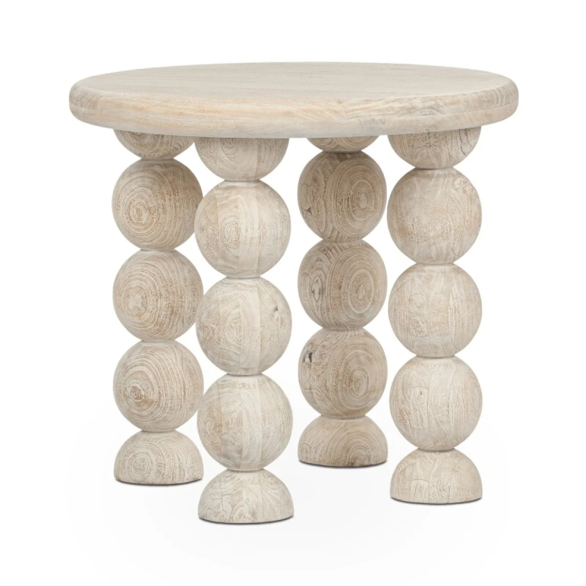 Adir Solid Wood Round End Table End tables Classic Home 4