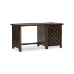 Norwood Solid Wood Desk Desks Bark Brown 15