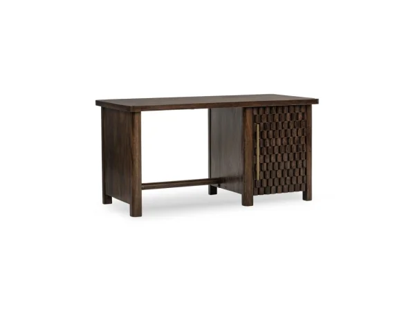 Norwood Solid Wood Desk Desks Bark Brown