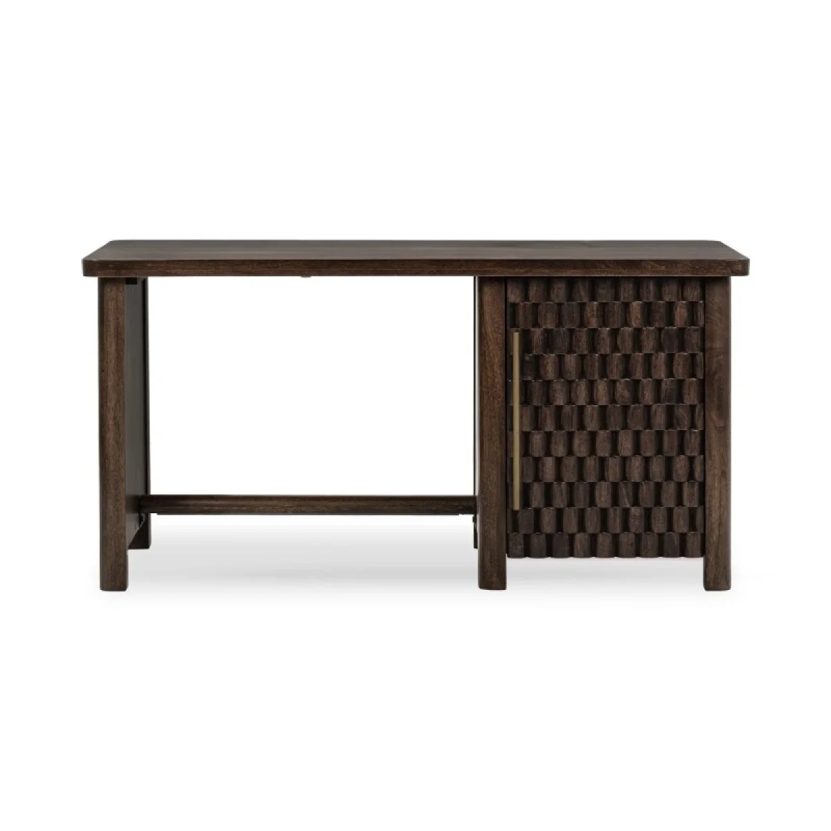 Norwood Solid Wood Desk Desks Bark Brown 6