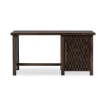 Norwood Solid Wood Desk Desks Bark Brown 17