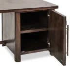 Norwood Solid Wood Desk Desks Bark Brown 23