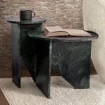 Briley Marble Round Accent Table Small End tables Classic Home 25