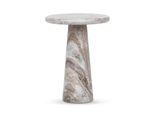 Huxley Marble Round Accent Table – 18″ End tables Classic Home
