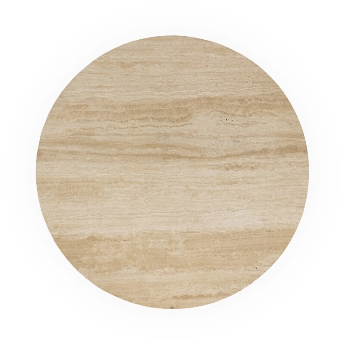 Idella Travertine Round Coffee Table Cocktail & Coffee Tables Brown 8