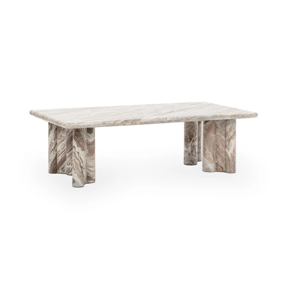 Bowman Marble Rectangular Coffee Table Cocktail & Coffee Tables Classic Home 4
