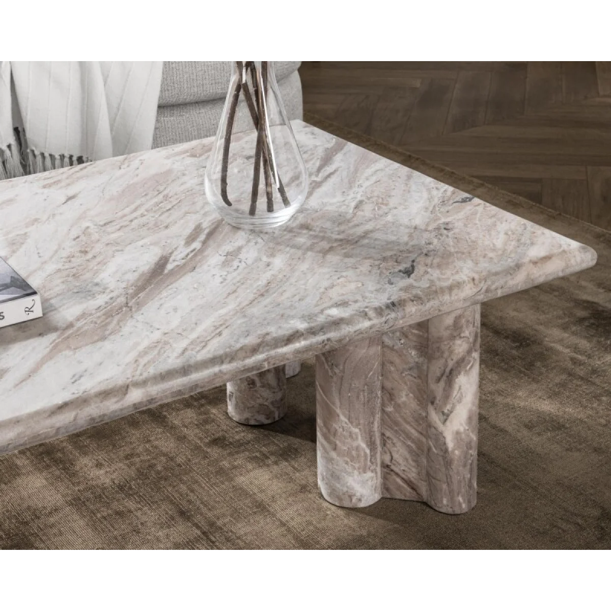 Bowman Marble Rectangular Coffee Table Cocktail & Coffee Tables Classic Home 12