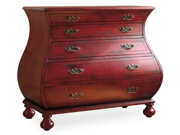 Melange Red Bombe Chest Accent Furniture Accent Furniture