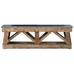 Marbella Solid Wood Rectangle Console Table Console Tables Brown 11