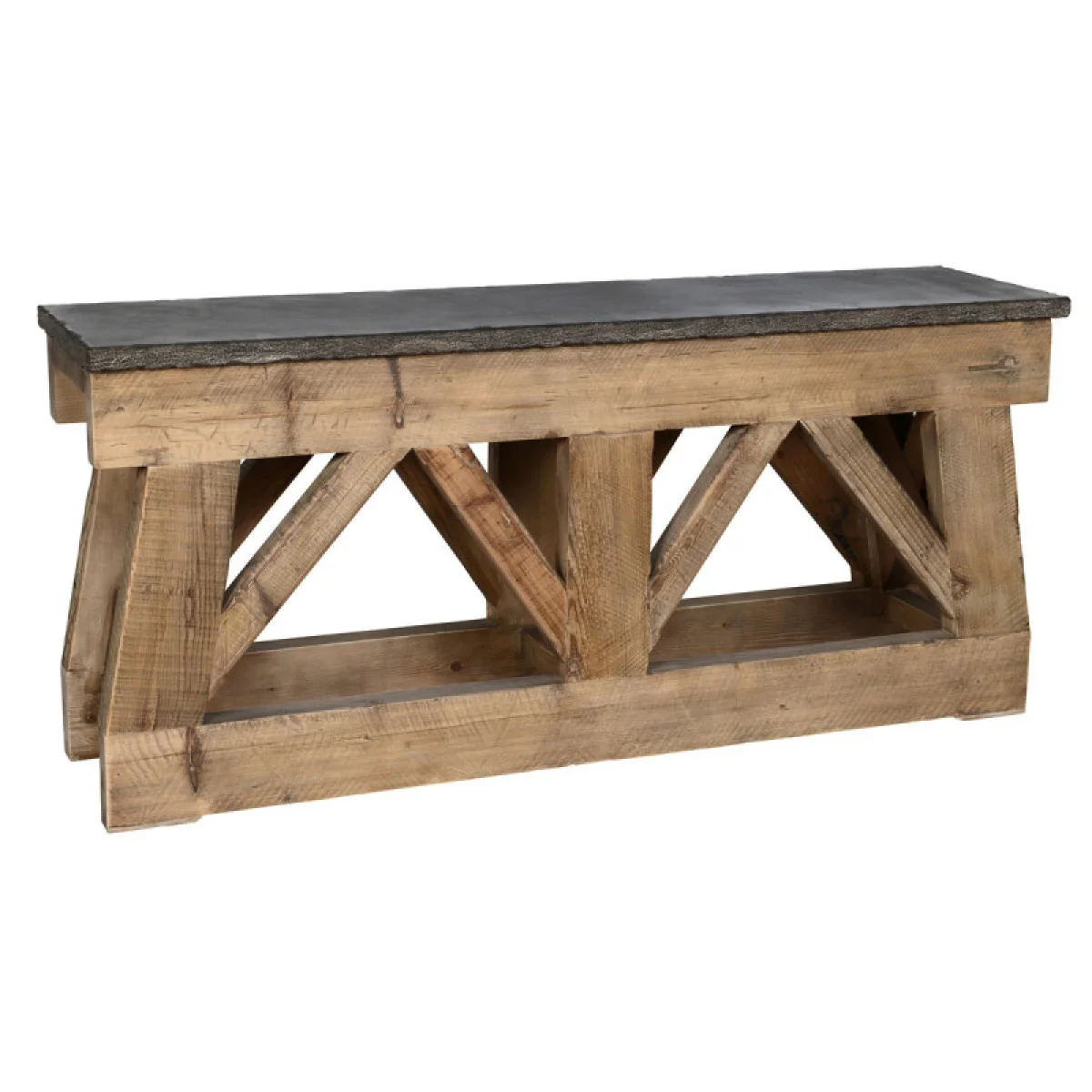 Marbella Solid Wood Rectangle Console Table Console Tables Brown 4