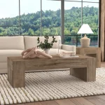 Bristol Solid Wood Rectangle Coffee Table - Cafe Brown - Image 8