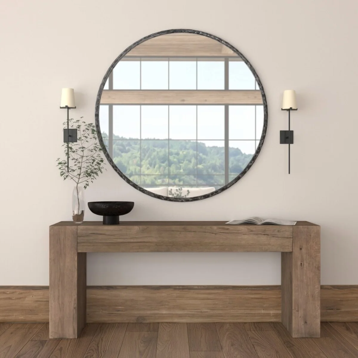 Bristol Solid Wood Rectangle Console Table – Cafe Brown Console Tables Brown 10