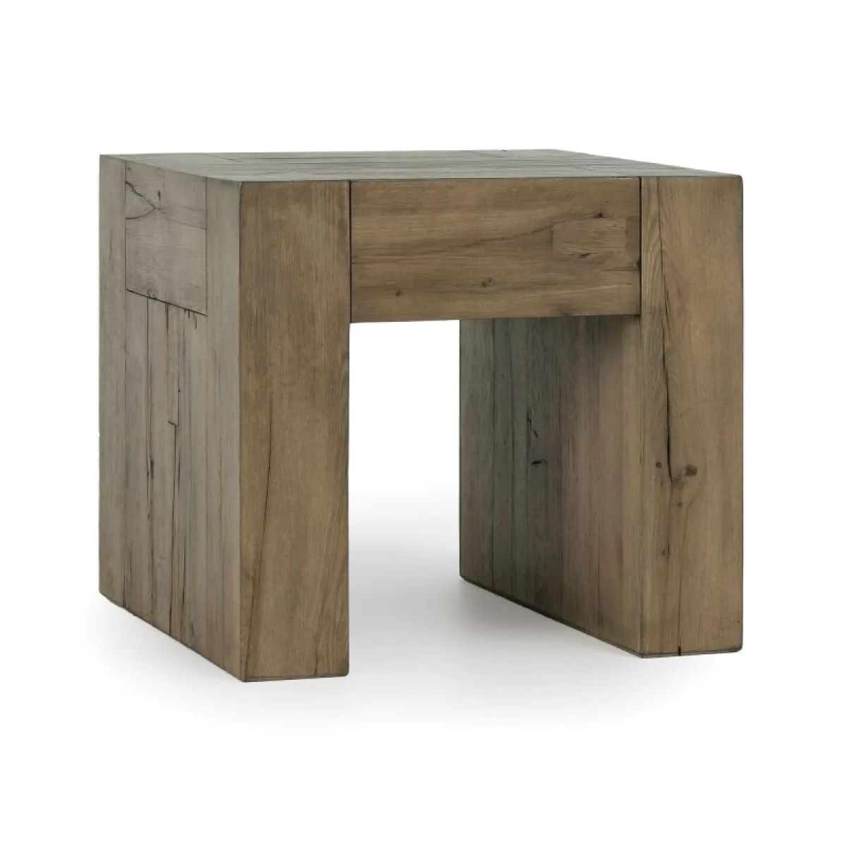 Bristol Solid Wood Square End Table – Cafe Brown End tables Brown 4