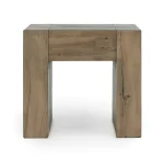 Bristol Solid Wood Square End Table – Cafe Brown End tables Brown 15