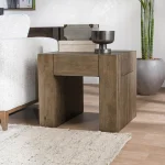 Bristol Solid Wood Square End Table – Cafe Brown End tables Brown 20