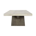 Durant Solid Wood Rectangle Coffee Table - Distressed Gray-weathered Chalk - Image 4