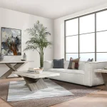 Durant Solid Wood Rectangle Coffee Table - Distressed Gray-weathered Chalk - Image 8