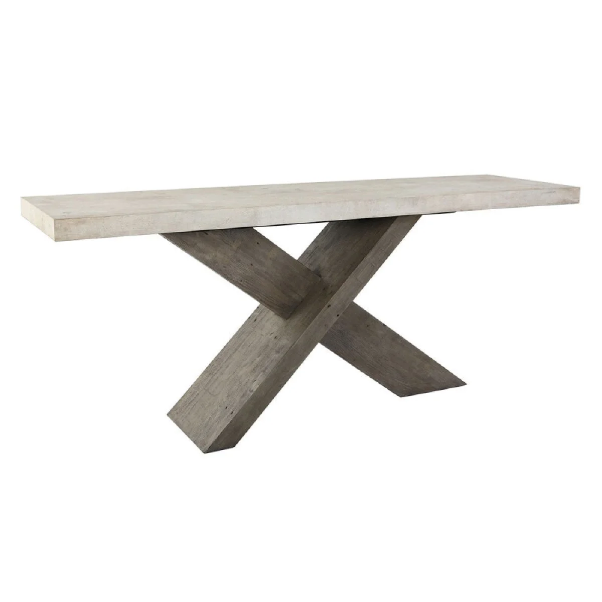 Durant Solid Wood Rectangle Console Table – Distressed Gray-weathered Chalk Console Tables Antique White/Distressed Brown 4