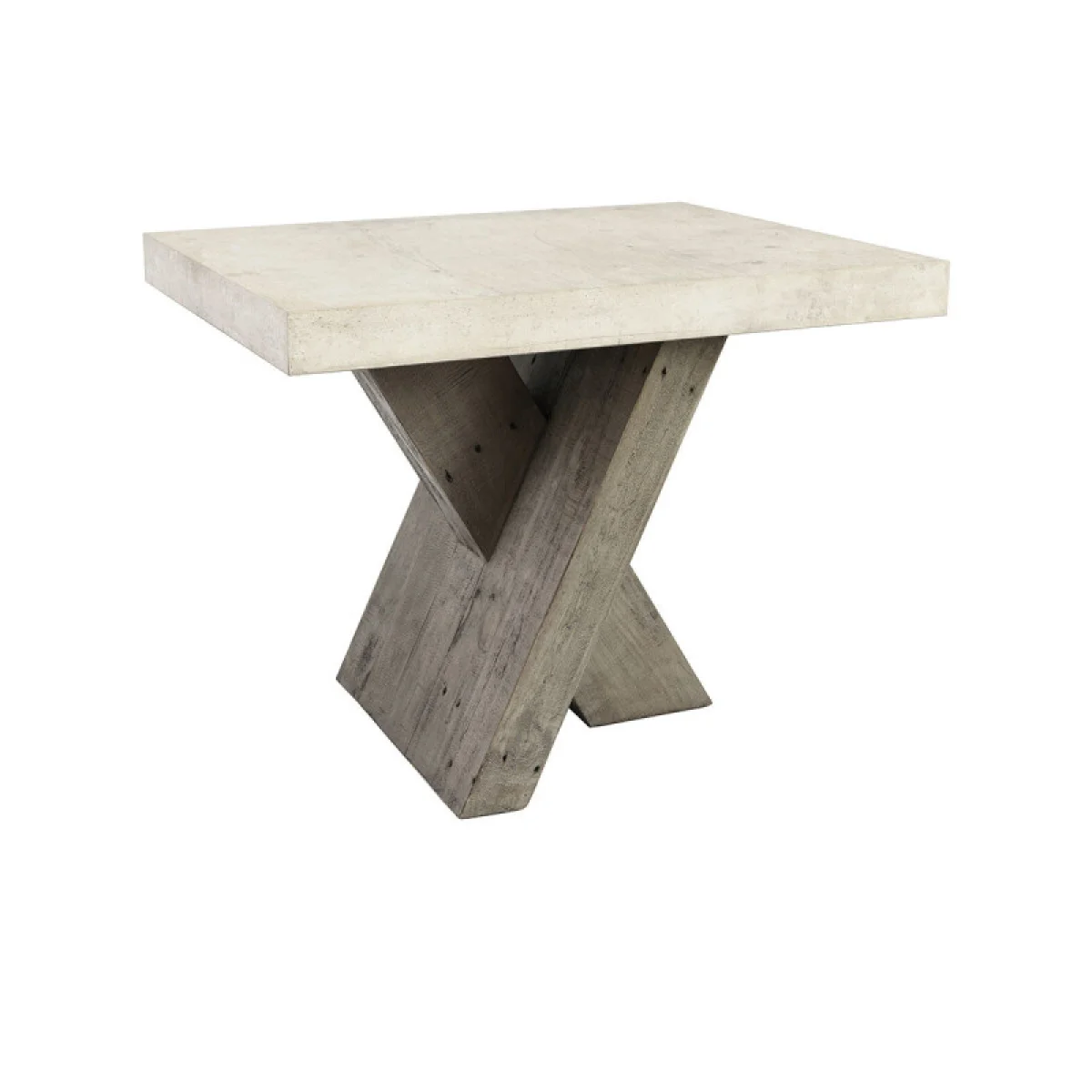 Durant Solid Wood Rectangle End Table – Distressed Gray-weathered Chalk End tables Classic Home 4