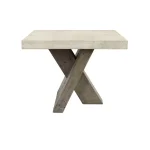 Durant Solid Wood Rectangle End Table – Distressed Gray-weathered Chalk End tables Classic Home 14