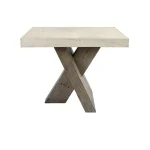 Durant Solid Wood Rectangle End Table – Distressed Gray-weathered Chalk End tables Classic Home 16