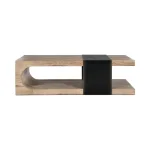 Danica Solid Wood Rectangle Coffee Table Cocktail & Coffee Tables Brown 18