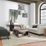 Danica Solid Wood Rectangle Coffee Table Cocktail & Coffee Tables Brown 27