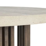 Aspen Reclaimed Pine 47″ Round Dining Table Distressed Brown/weathered Chalk Dining Tables Classic Home 15