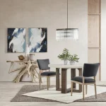 Aspen Reclaimed Pine 47″ Round Dining Table Distressed Brown/weathered Chalk Dining Tables Classic Home 19