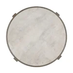 Sonoma Solid Wood Round Coffee Table Cocktail & Coffee Tables Antique White/Distressed Gray 16