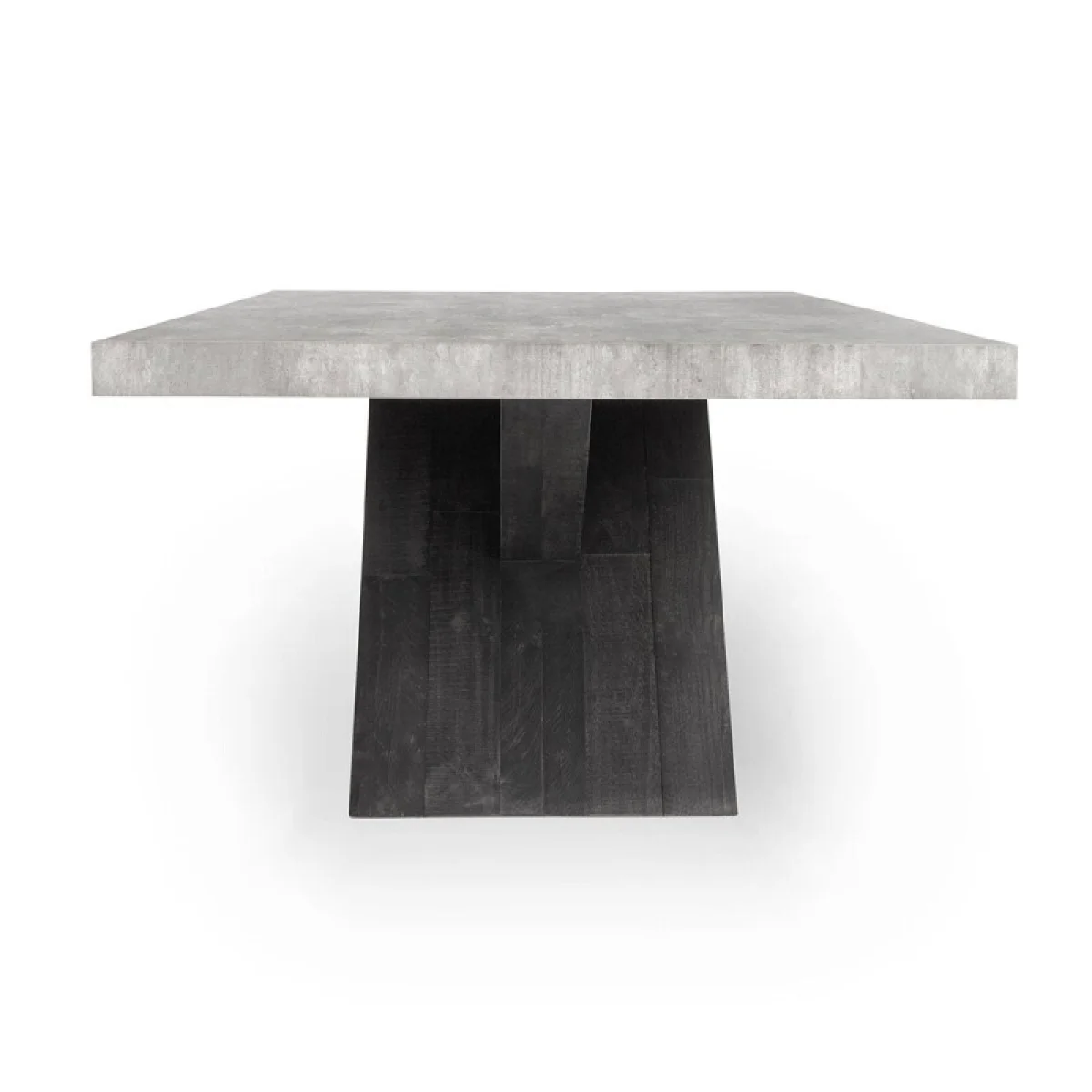 Durant Solid Wood Rectangle Dining Table – Carbon Black-weathered Cement Dining Tables Carbon Black/Weathered Cement 7