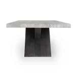 Durant Solid Wood Rectangle Dining Table – Carbon Black-weathered Cement Dining Tables Carbon Black/Weathered Cement 14