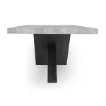 Durant Solid Wood Rectangle Dining Table – Carbon Black-weathered Cement Dining Tables Carbon Black/Weathered Cement 15