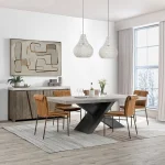 Durant Solid Wood Rectangle Dining Table – Carbon Black-weathered Cement Dining Tables Carbon Black/Weathered Cement 17