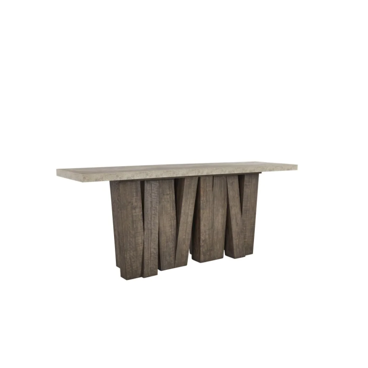 Simone Solid Wood Rectangle Console Table Console Tables Brown 4
