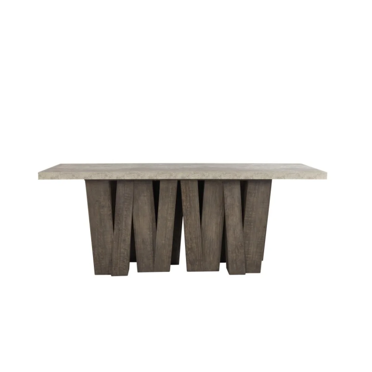 Simone Solid Wood Rectangle Console Table Console Tables Brown 6
